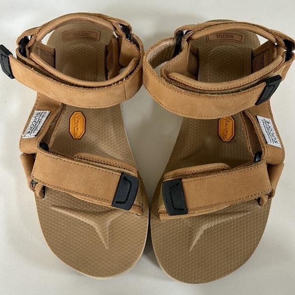 Suicoke Depa Sandals Tan Beige Color with Velcro V2NU Womens size 5 / 6 - Picture 4 of 13